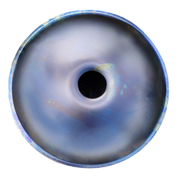 Handpan mit 10 Noten, blau, in D-Moll, Frequenz 432 Hz, Frequenz 440 Hz, Hang Drum