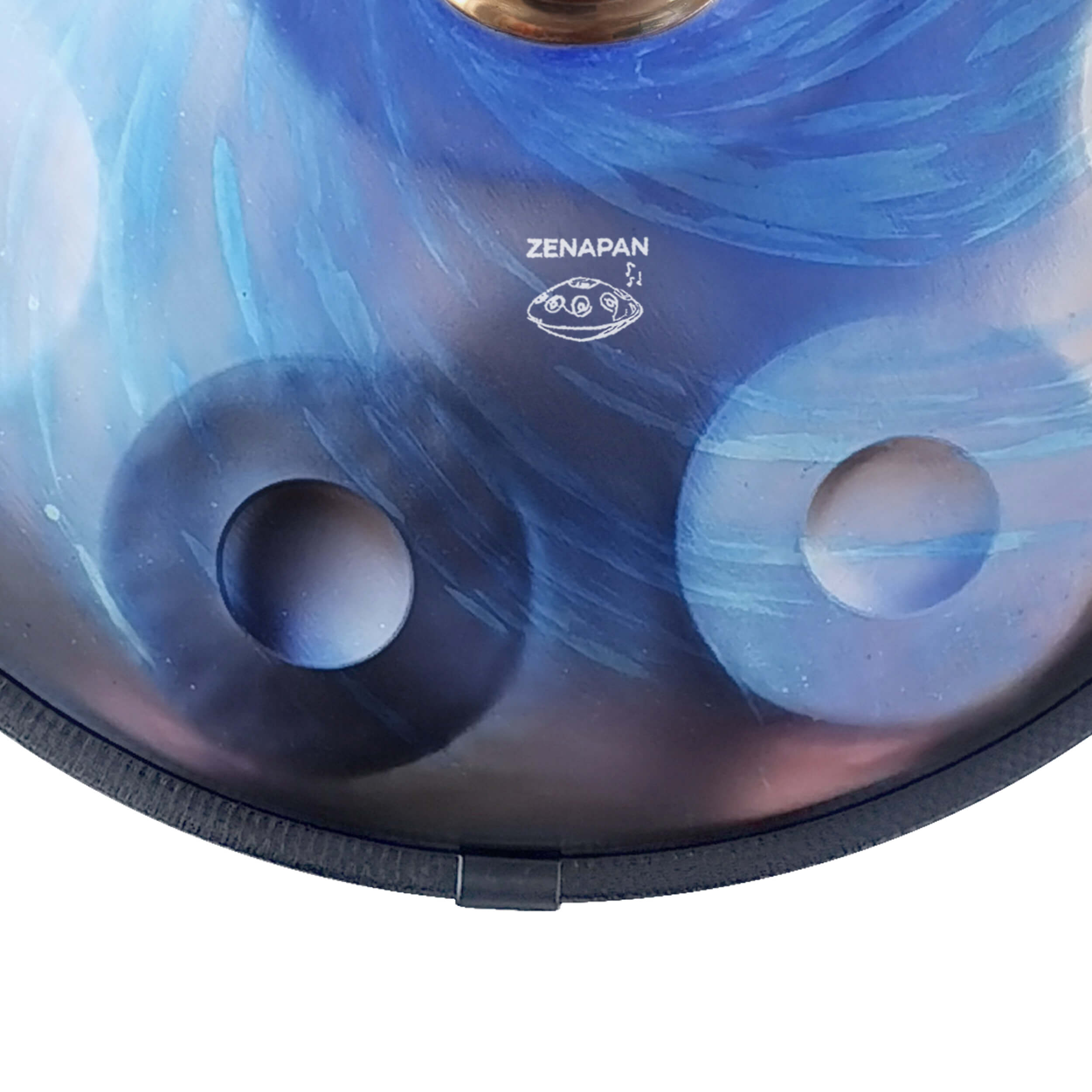 Handpan mit 10 blauen Noten, in D-Moll, Frequenz 432 Hz, Frequenz 440 Hz, Hang Drum, Musikinstrument