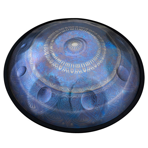 Handpan, Frequenz 432Hz, Frequenz 440Hz, Hang Drum, Hang, ZenaPan, C-Dur, Ursprung der Handpan, Handpan kaufen, 9 Noten, 10 Noten, 12 Noten, blau, Handpan spielen, Handpan Drum