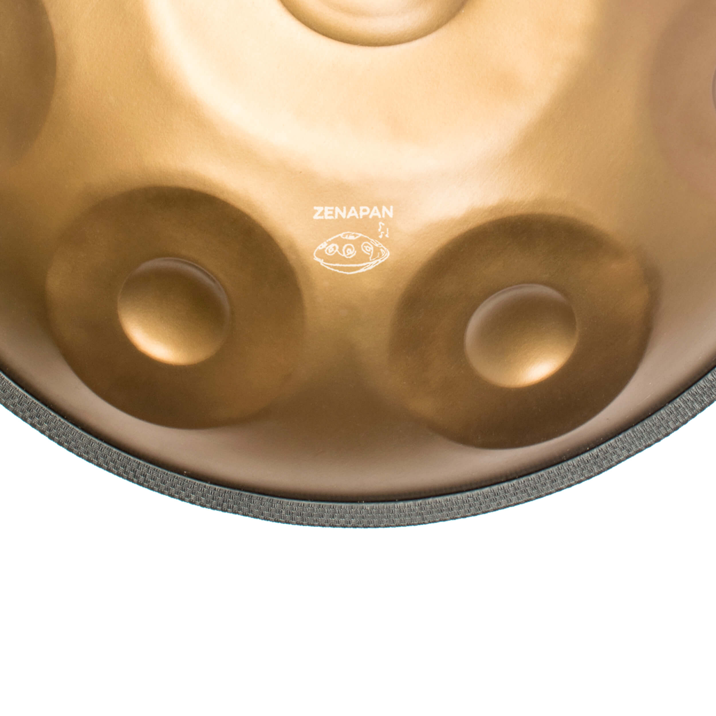 Handpan in D-Moll mit 9 Noten, goldene Farbe, Frequenz 432Hz, Frequenz 440Hz, Hang Drum, Musikinstrument, Zenapan