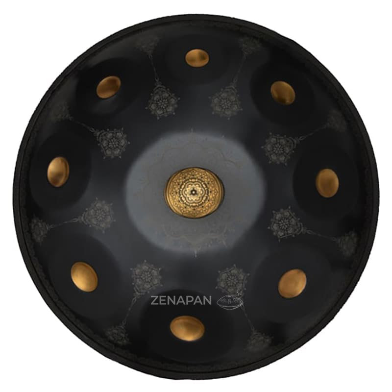  Handpan, Frequenz 432 Hz, Frequenz 440 Hz, Hang Drum, Hang, Ré-Moll-Kurd-Skala, Zenapan, C-Dur, originale Handpan, Handpan kaufen, schwarz