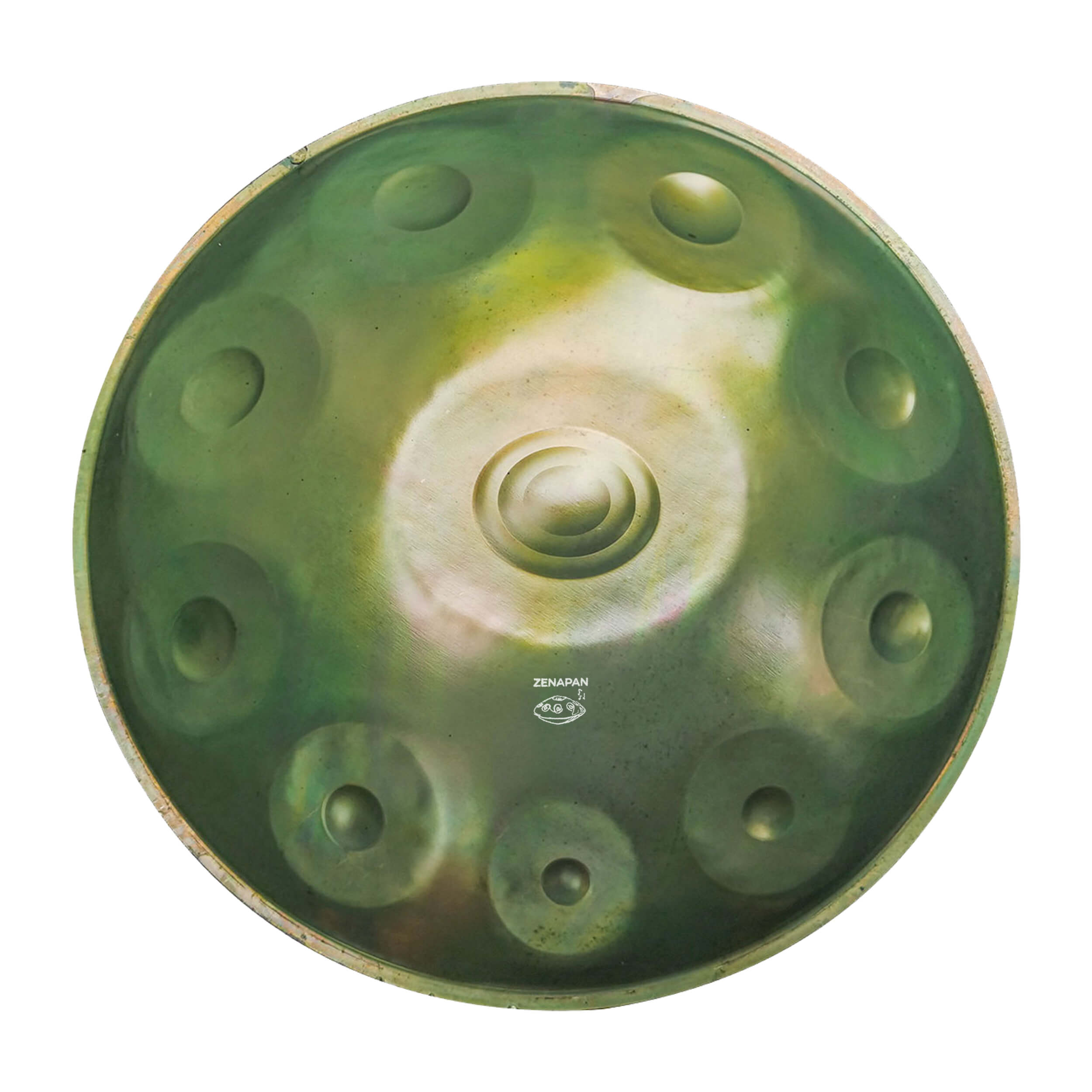 Handpan 10 Noten Grün D Moll, Frequenz 432 Hz, Frequenz 440 Hz, Hang Drum, Musikinstrument, Handpan Ursprung, Grün