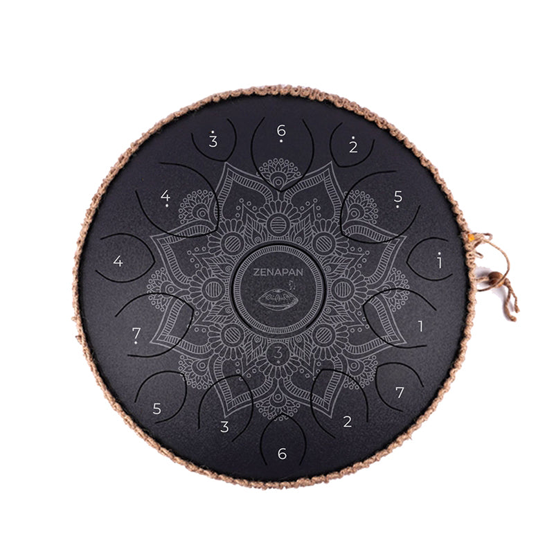 Zungentrommel, Zungentrommel 432hz Mandala, Zungentrommel aus Stahl, steel tongue drum, tongue drum, kaufen, Preis, 15 Noten, dunkelblau